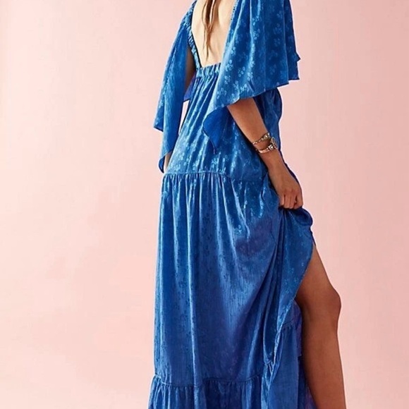 Free People Vibrant Blue Cha Cha Maxi Dress - Picture 2 of 10